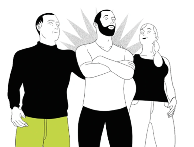 Illustration de 3 personnages